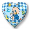 Фольгована повітряна кулька-серце It's a Boy, 23 см