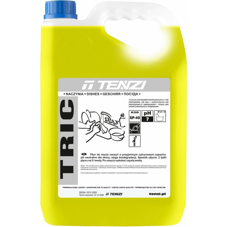 TENZI Tric концентрированная жидкость для мытья посуды , 5л