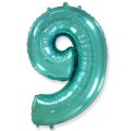 Фольгована повітряна кулька, 40" (102 см), цифра "9", Flexmetal