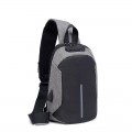 Рюкзак повсякденний із замком, USB роз'єм, розмір 20*31*13см, Сірий (Gray)