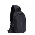Рюкзак повседневный с замком, USB разьем, размер 20*31*13см, Черный (Black)