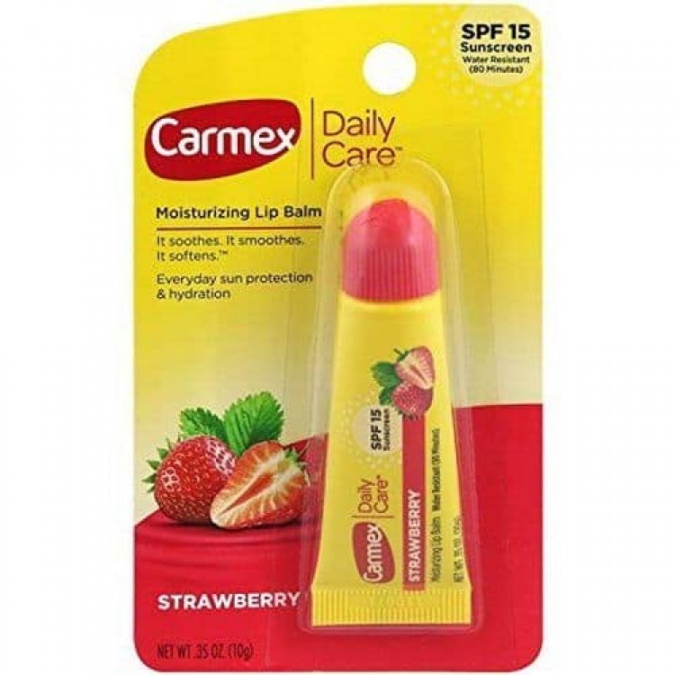 Бальзам для губ - клубника Carmex Moisturizing Lip Balm