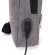 Рюкзак з одним плечовим ременем, USB роз'єм, розмір 17*33*9см, Сірий (Gray)