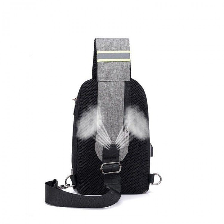 Рюкзак повседневный с замком, USB разьем, размер 20*31*13см, Черный (Black)