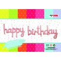 Надпись фольгированный Happy Birthday розово-золото