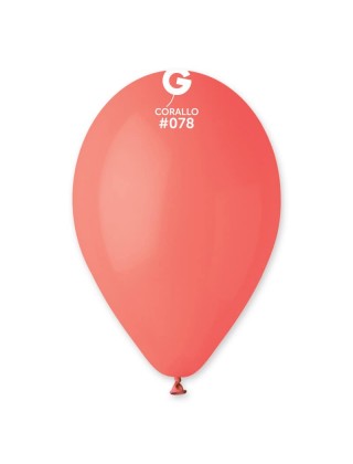 Кулька латексна G90/10" (26cm) пастель 78 кораловий  1уп/100шт
