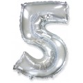 Цифра 5 Flexmetal 32" СЕРЕБРО (901815 Р)