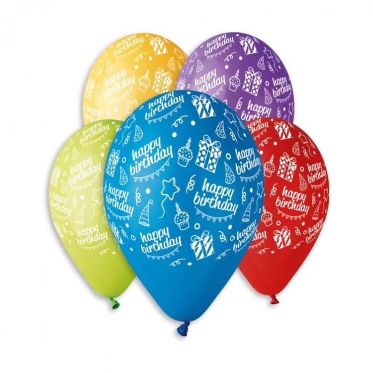 13 пастель асс. с рис.GS 120/13 HAPPY BIRTHDAYс ПОДАРКАМИ (Италия) (50шт/уп) #492 939217