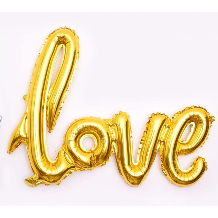 Надпись фольгированный LOVE золото 108*65.5см