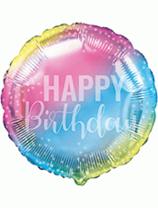 402614 круг-мини 9* с рисунком Happy birthday градиент