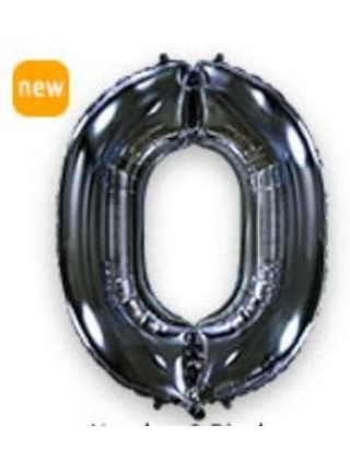 Кулька фольгована Цифра 0 Flexmetal ЧОРНА (901760 N)
