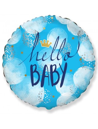 402612 Круг-мини 9* с рисунком Hello Baby мальчик