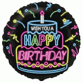 401598 круг 18" з малюнком Happy birthday