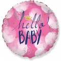 402613 Круг-мини 9* с рисунком Hello Baby девочка