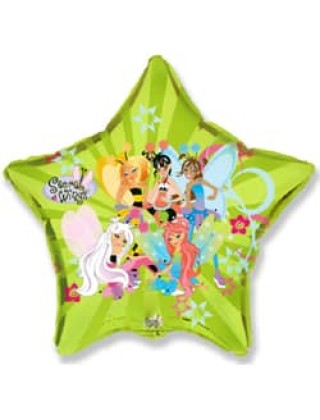 Звезда 36* с рисунком Winx 306501 Фольга