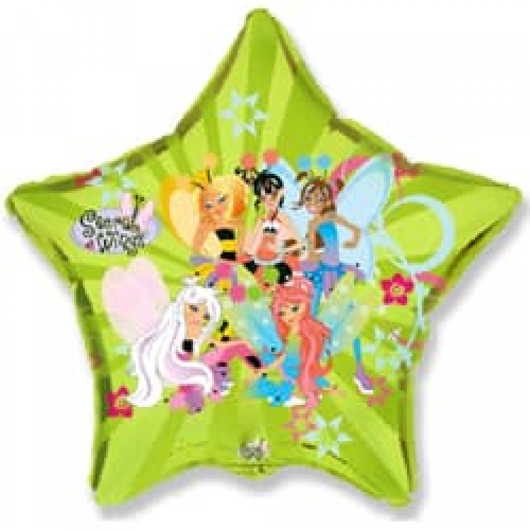 Звезда 36* с рисунком Winx 306501 Фольга
