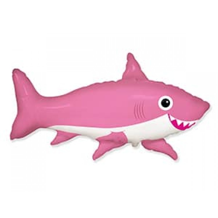 Акула счастливая розовая 30/42* 901781 (Pink) Фольга