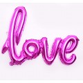 Надпись фольгированная LOVE пурпурная 108*65.5см