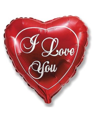 Фольгированный воздушный шарик, 18" (45 см), I Love You, Flexmetal, 1шт