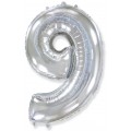 Цифра 9 Flexmetal 32" СЕРЕБРО (901819 Р)