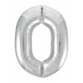 Цифра 0 Slim Agura серебро (102 см/40') 754603