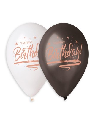 13 металлик ас. с рис.GS 120/13" "HAPPY BIRTHDAY" розовое золото (Италия) (50шт/уп) #798 925265