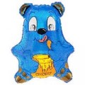 Мишка с МЕДОМ 37/24* 901006 * синий Фольга