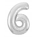 Цифра 6 Slim Agura серебро (102 см/40') 754566