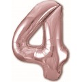 Цифра 4 Slim Agura Розовое золото (102 см/40') 755488