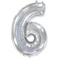 Цифра 6 Flexmetal 32" СЕРЕБРО (901816 Р)
