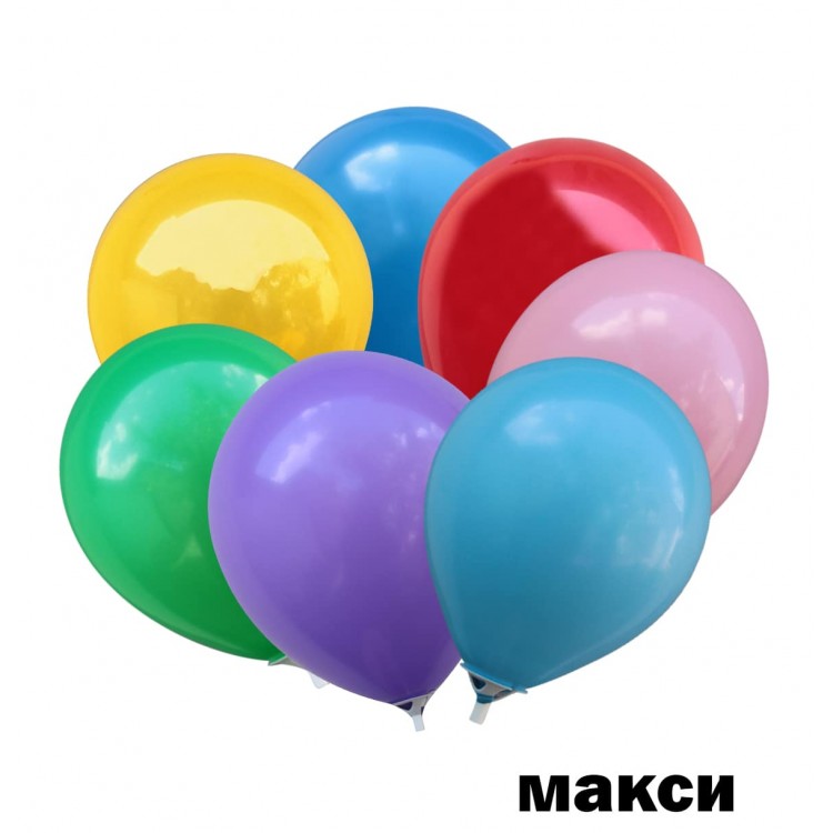 Кулька латексна G90/10" MAXI Classic Ass 1уп/100шт