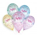 13 кристал ас. з мал.GS 120/13" "HAPPY BIRTHDAY"з КОНФЕТТІ (Італія) (50шт/уп) #1036 940558
