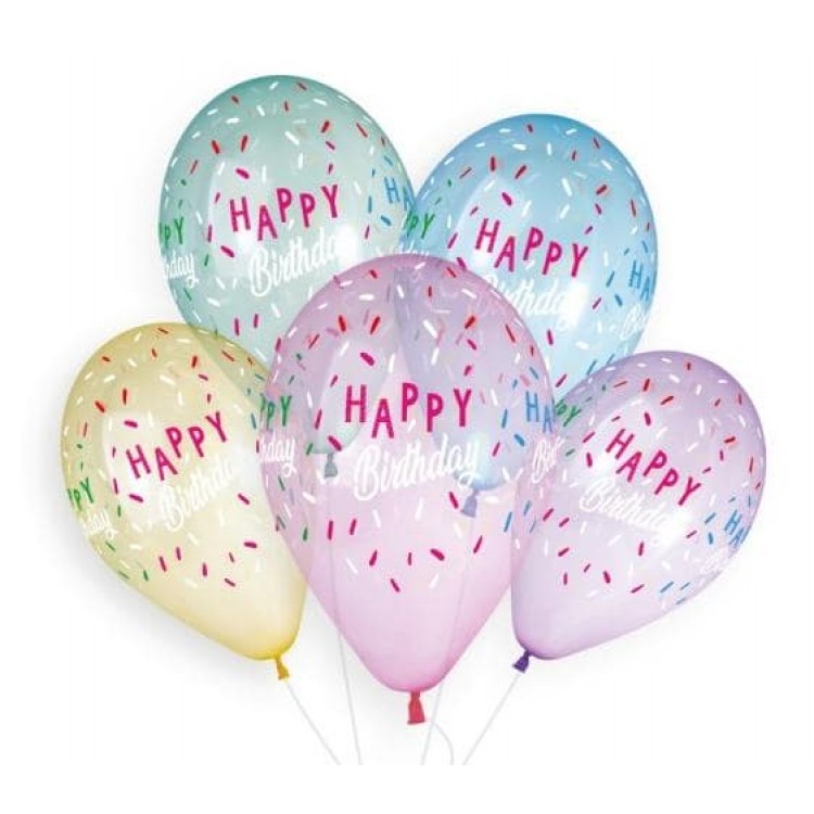 13 кристалл асс. с рис.GS 120/13 HAPPY BIRTHDAYиз КОНФЕТТИ (Италия) (50шт/уп) #1036 940558
