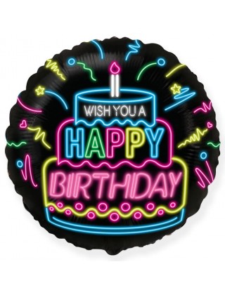402598 Круг-мини 9" с рисунком Happy birthday