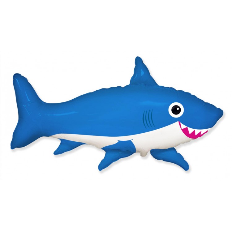 Акула счастливая синяя 30/42* 901781 (Blue) Фольга