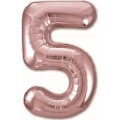 Цифра 5 Slim Agura Рожеве золото (102 см / 40') 755495