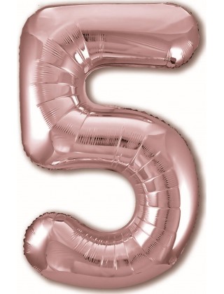 Цифра 5 Slim Agura Розовое золото (102 см/40') 755495