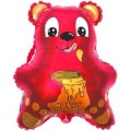 Мишка с МЕДОМ 37/24* 901006 * фуксия Фольга