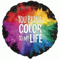 401599 круг 18" з малюнком You bright color to my life