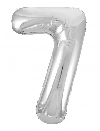 Цифра 7 Slim Agura серебро (102 см/40') 754573