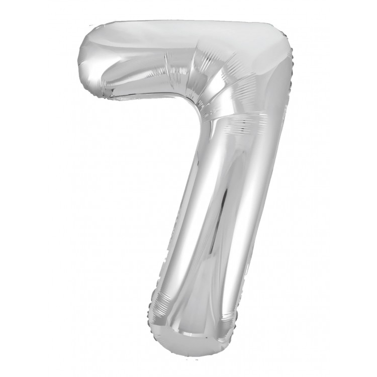 Цифра 7 Slim Agura серебро (102 см/40) 754573