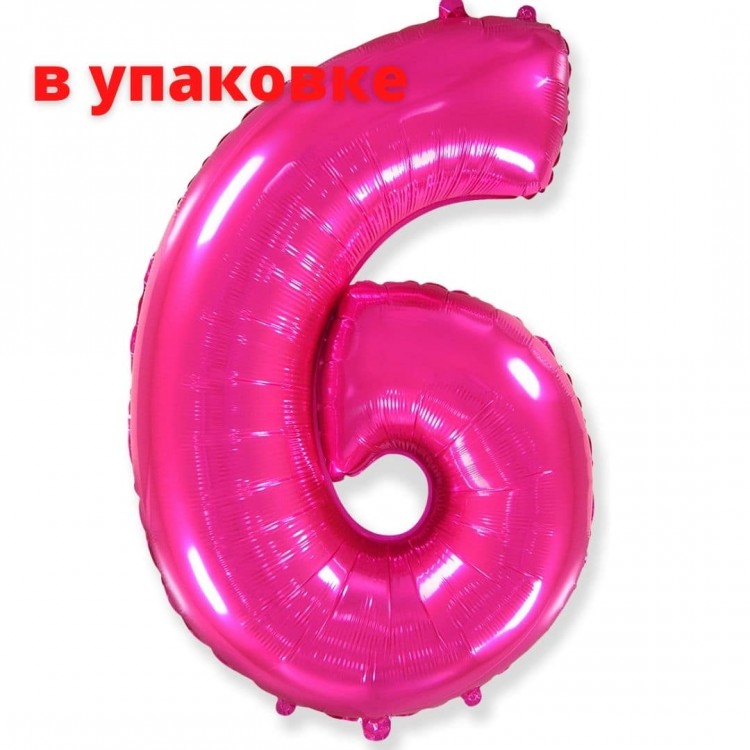 В упаковке Цифра 6 Flexmetal ФУКСИЯ (B901766F)