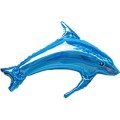 Китай Дельфин шарик фольгированный 41"(105см)х16"(42см) синий