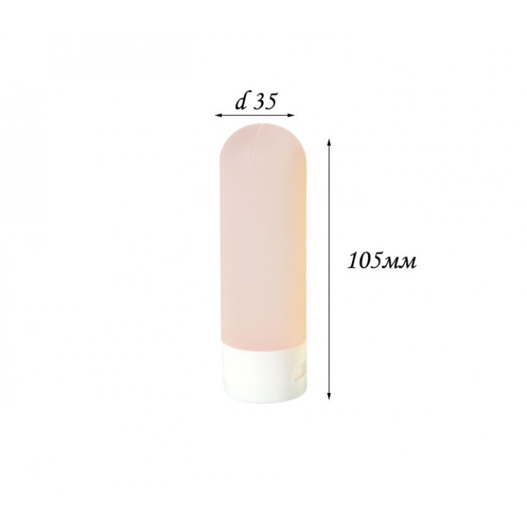 Баночка дорожная CS1007R для косметики 60мл 105*d35мм