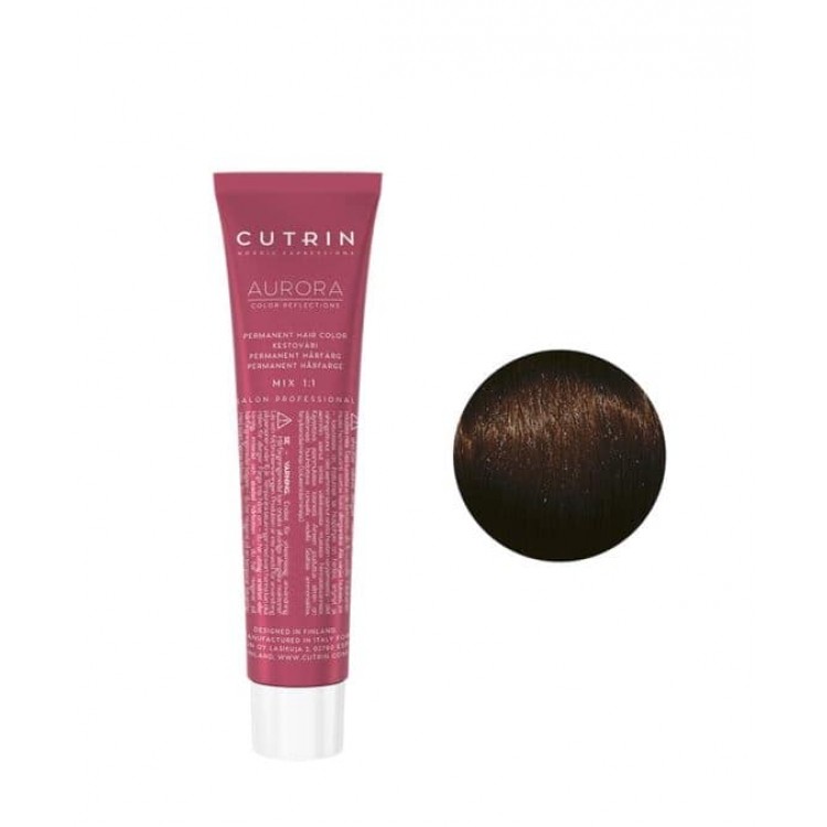 Перманентна фарба для волосся  Cutrin Aurora Permanent Hair Color, 3.3 темний золотий коричневий