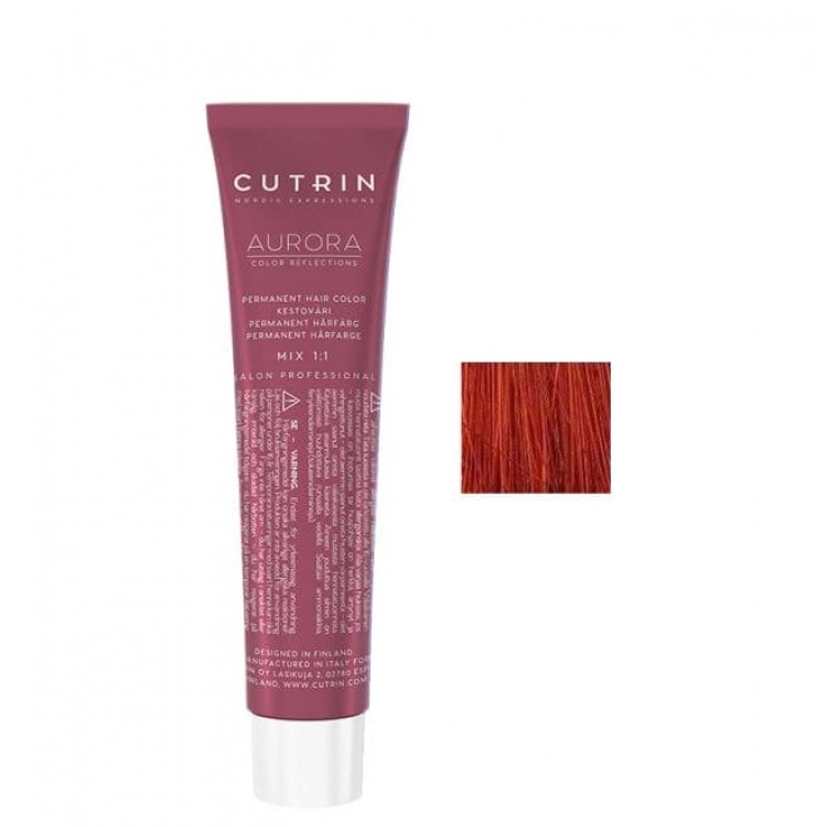 Перманентна фарба для волосся  Cutrin Aurora Permanent Hair Color , 7.445 червона смородина