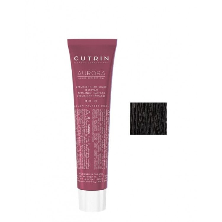 Перманентна фарба для волосся  Cutrin Aurora Permanent Hair Color 4.7 чорна кава