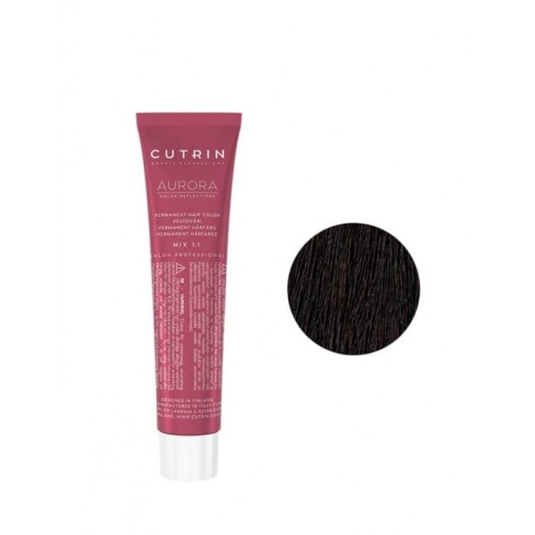 Перманентная краска для волос Cutrin Aurora Permanent Hair Color  4.75 шоколадная конфета