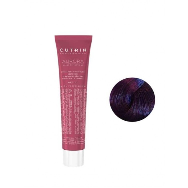 r Перманентная краска для волос  Cutrin Aurora Permanent Hair Colo 0.6 фиолетовый вереск