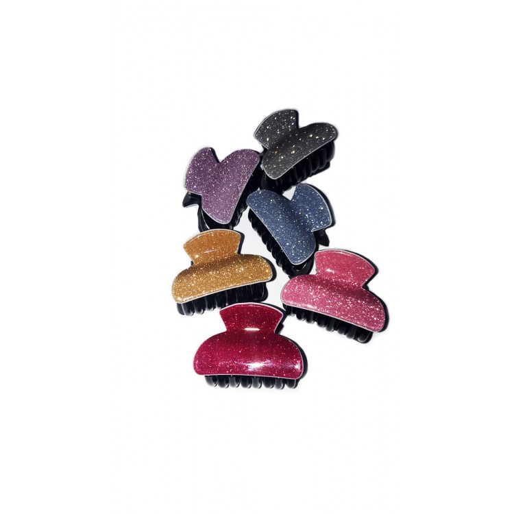 Заколка-краб для волос блестки Fashion Jewelry, 1шт